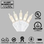Non Connectable White Wire Mini Lights 10 Light 5.5'