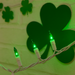 Green 50 Light 11' Long White Wire Christmas Mini Lights