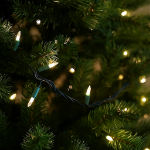 Frosted Christmas Mini Lights 100 Light 50 Feet Long on Green Wire