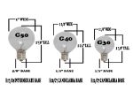 100' Black Commercial Grade Stringer 100 Candelabra (e12) Base Sockets