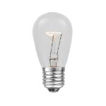 15 LED S14 Warm White Commercial Grade Suspended Light String Set on 48' of Black Wire 