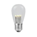 50 LED S14 Warm White Commercial Grade Suspended Light String Set on 100' of White Wire 