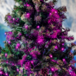 Commercial Grade Wide Angle 50 LED Pink 25' Long on Green Wire