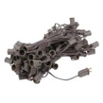 C9 Decorate Like a Pro® Kit - 100' LED Diamond Faceted Pure White Brown Wire w/12" Bulb Spacing