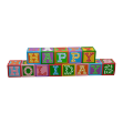 Multi Color Happy Holidays Letter Block