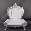 Deluxe Silver and White Throne