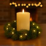 10 Light Warm White LED Mini Lights Green Wire