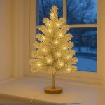 10 Light Non Connectable Warm White LED Mini Lights White Wire