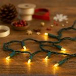 35 Light Non Connectable Warm White LED Mini Lights Green Wire