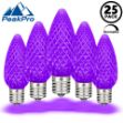 PeakPro Purple C9 LED Replacement Bulbs 25 Pack 