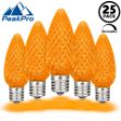 PeakPro Orange C9 LED Replacement Bulbs 25 Pack 