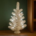 10 Light Non Connectable Pure White LED Mini Lights White Wire