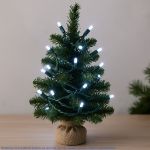 10 Light Non Connectable Pure White LED Mini Lights Green Wire