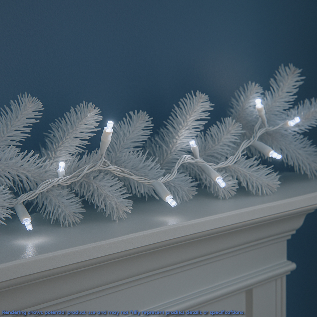 35 Light LED Christmas Mini Light, Warm White, Non-Connectable, White Wire, 13' - Bild 10 von 25