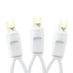 10 Light Non Connectable Warm White LED Mini Lights White Wire