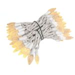 *NEW* True Twinkle® Warm White 70 LED C6 Strawberry Mini Lights Commercial Grade on White Wire