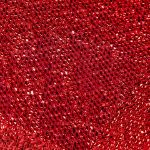 26" Fold Flat Star w/Glitter Mesh Fabric - Red