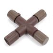 Coaxial X Connector - Brown
