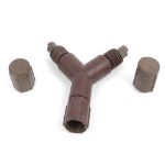 Coaxial Y Connector - Brown