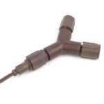 Coaxial Y Connector - Brown