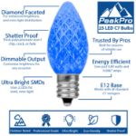 PeakPro Blue C7 LED Replacement Bulbs 25 Pack