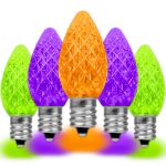 Lime/Purple/Orange LED C7 Replacement Christmas BulbsNovelty