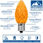PeakPro Orange C7 LED Replacement Bulbs 25 Pack 