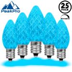 PeakPro Teal C7 LED Replacement Bulbs 25 Pack