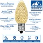 PeakPro Warm White C7 LED Replacement Bulbs 25 Pack