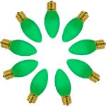 C9 RetroGlo Vintage Green Ceramic LED Replacement Bulbs - 25 Pack