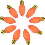 C9 RetroGlo Vintage Orange Ceramic LED Replacement Bulbs - 25 Pack