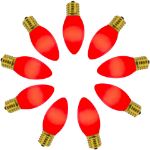 C9 RetroGlo Vintage Red Ceramic LED Replacement Bulbs - 25 Pack