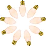C9 RetroGlo Vintage White Ceramic LED Replacement Bulbs - 25 Pack