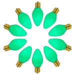 C7 RetroGlo Vintage Green Ceramic LED Replacement Bulbs - 25 Pack