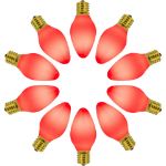 C7 RetroGlo Vintage Red Ceramic LED Replacement Bulbs - 25 Pack