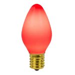 C7 RetroGlo Vintage Red Ceramic LED Replacement Bulbs - 25 Pack