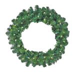 60" Lighted Commercial Colorado Pine Wreath with 400 Warm White 5mm LEDs