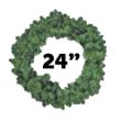 24" Unlit Colorado Pine Wreath