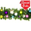 9' Sequoia Garland with Warm White LED Lights and Victorian Themed Ornaments