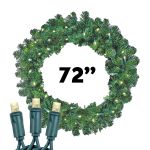 72" Lighted Deluxe Colorado Pine Wreath