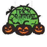 2D Trick or Treat & Pumpkin Motif Light (Orange & Green)