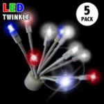 LED C9 Glitzer by Holidynamics Twinkle R/W/B 5pk