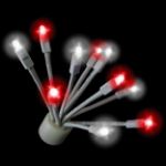 LED C9 Glitzer by Holidynamics Pure White & Red 5pk