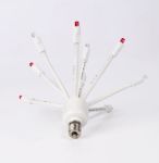 LED C9 Glitzer by Holidynamics Pure White & Red 5pk