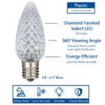 NL Select Pure White C9 LED Replacement Bulbs 25 Pack