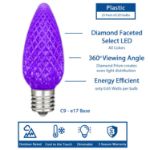 NL Select Purple C9 LED Replacement Bulbs 25 Pack