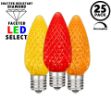 NL Select Yellow/Red/Orange C9 LED Replacement Bulbs 25 Pack