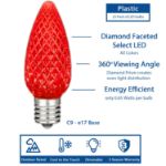 NL Select Yellow/Red/Orange C9 LED Replacement Bulbs 25 Pack