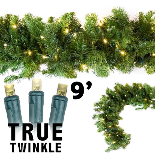 9' Lighted True Twinkle® Deluxe Colorado Pine Garland