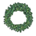 24" Lighted True Twinkle® Deluxe Colorado Pine Wreath